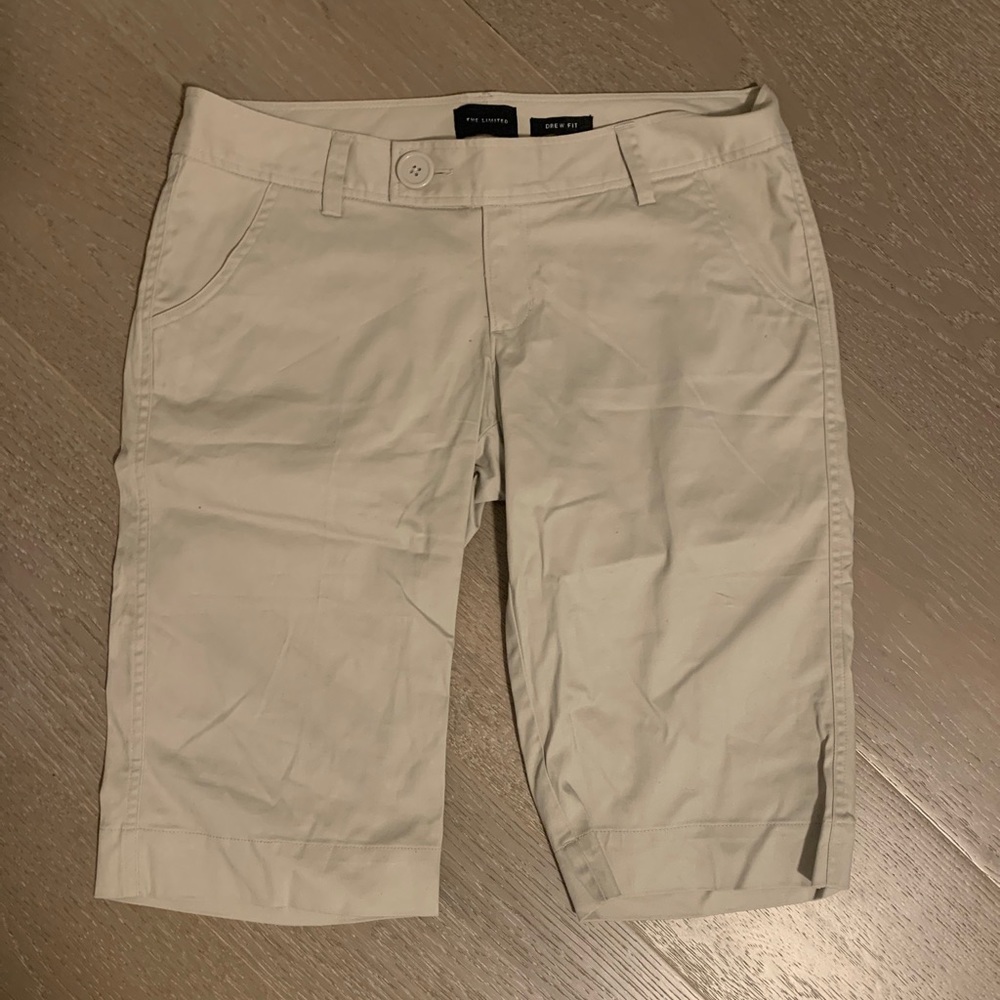 The Limited Drew Fit Shorts Womens Size 8 Beige Stretch